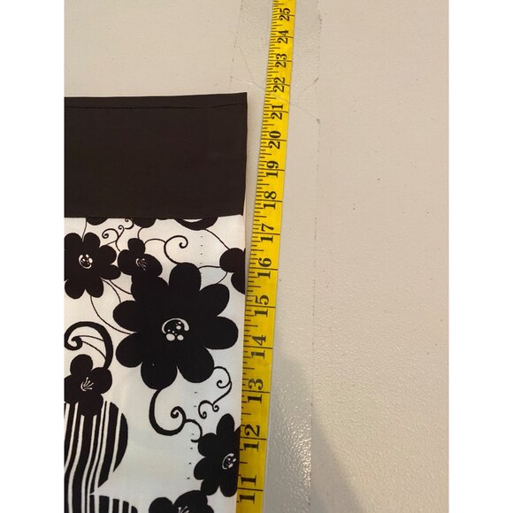 Connected Apparel Dress Floral Sleeveless Sheath Black White Color Block Sz 12 - Picture 9 of 9